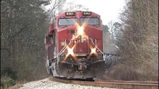 CSX B639 (With Double CP Locomotives) Thru Lilburn, Georgia 2/10/2024