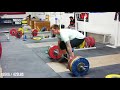 170kg 374lbs block snatch and heavy cleans