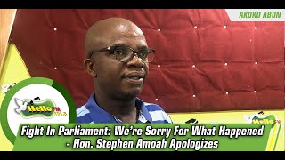 Fight In Parliament: We’re Sorry For What Happened - Hon. Stephen Amoah Apologizes