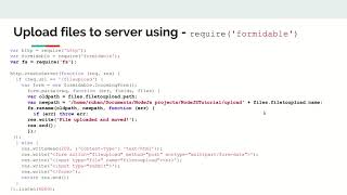 Upload a file in Node.js using formidable module