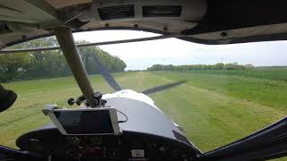 Short-field take-off from Clipgate Airfield in a C42 microlight