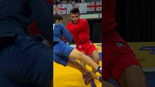 Succesfull attack from Ildar ALIMOV (FIAS 1) to Miras SAKEN (KAZ) at the World SAMBO Championships