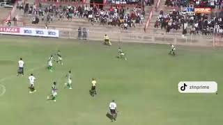 Andrew Mbeba's goal gave Highlanders the lead against Caps United (28/04/24)