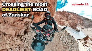 यहां एक गलती, और Motorcycle के साथ सीधे खाई में 😨 | Kedarnath to Ladakh Ep 29