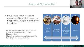Food Insecurity and Trauma Informed Approaches to BMI/Diabetes Care While Experiencing Homelessness