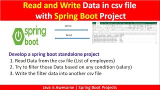 How to read and write  from csv file using spring boot