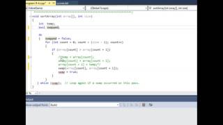 Bubble Sort with Swap Function