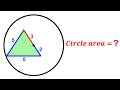 Can you find Area of the Circle? | (Triangle) | #math #maths | #geometry