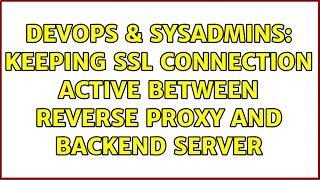 DevOps & SysAdmins: Keeping SSL connection active between reverse proxy and backend server