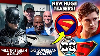 MAJOR REVEAL!! Superman SUIT LOGO & Filming Update, The Batman 2 DELAY + Batman Beyond?!
