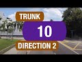 SBS Transit Trunk 10 (Direction 2) | Bus Service Route Visual