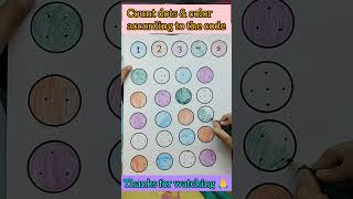 Color Code Activity #counting #coloring #numbers #colouridentification #shorts