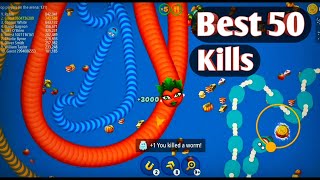 Best 50 kills worms zone io | Wormate io best 50 kills | slither io best 50 kills