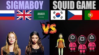 Sigma Boy VS Squid Game in Russian,English,Arabic,Czech,Korean,Portuguese. Which one do you like?