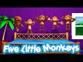 Five Little Monkeys Jumping On The Bed | Nursery Rhymes | Baby Songs | Kids Songs | 4K