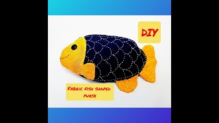 DIY: fabric fish shaped purse/all hand sewing purse