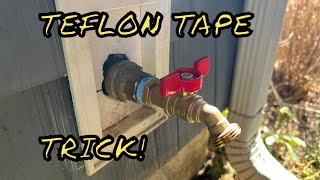 Ultimate Plumbing Tricks and Hacks How to Wrap PTFE Teflon Tape in Tight Spaces on new Hose Faucet