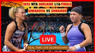 Katerina Siniakova Vs Diana Shnaider LIVE Score UPDATE Women's Tennis 2025 WTA Adelaide 1/16-Finals