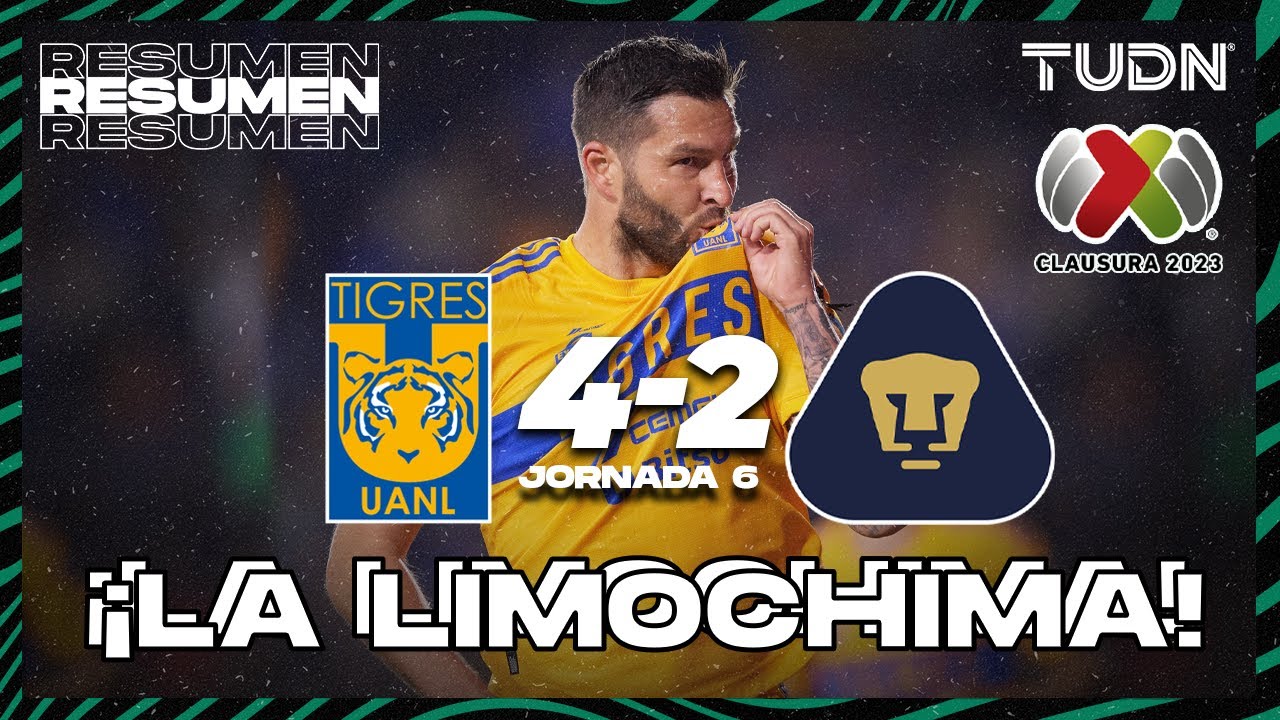 Resumen Y Goles | Tigres 4-2 Pumas | Liga Mx - CL2023 J6 | TUDN - YouTube