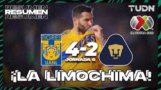 Resumen y goles | Tigres 4-2 Pumas | Liga Mx - CL2023 J6 | TUDN