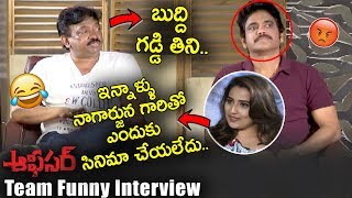 RGV Punch to Anchor Question | Nagarjuna Angry | Officer Movie Team Special Interview | Movie Blends