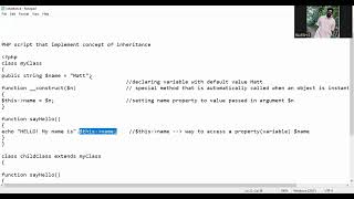 INHERITANCE,CONSTRUCTOR,METHOD OVERRIDING CONCEPT IN PHP