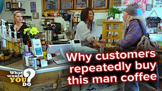 Generous customers repeatedly buy homeless man's coffee | WWYD