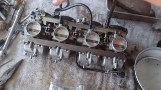 1999 Kawasaki ZRX1100 quad carburetors full cleaning and rebuild.