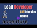 Live Interview | Accenture | Technical Lead | Java | Spring Boot | Web Services | Microservices