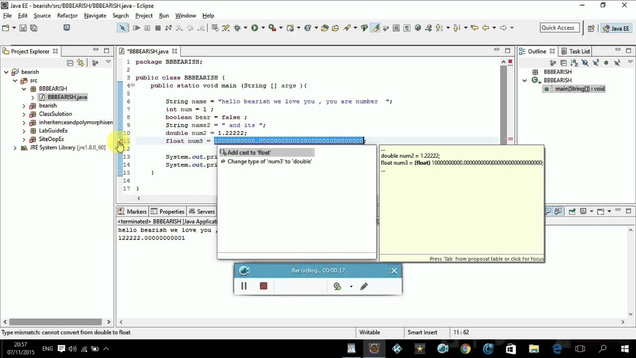 Float In Java Example Program At Jill Deleon Blog