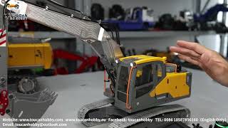 Customized Volvo EC160E 3 arms RC hydraulic excavator, sound \u0026 light , fine control curve