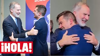 El espontáneo (y emocionado) abrazo entre el Rey y el ganador del Premio Princesa de Girona