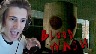 xQc Plays BLOODWASH Horror Game Demo - Puppet Combo