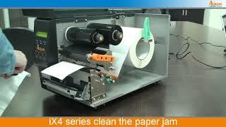 Argox iX4 clean the paper jam