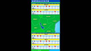 デジタルサイネージ用天気予報　スポット天気（特定地域、区市町村）、　カスタム対応いたします。レイアウト（縦可能）、地図との組み合わせなどのご要望に対応します。