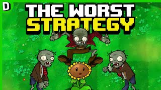 The Worst Strategy in Plants vs Zombies