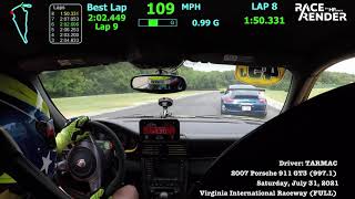 VIR HPDE 210731 Session 7 (2:02.449) Woody Blue GT3RS