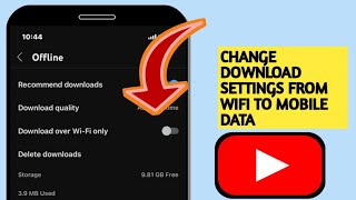 How To Change Download settings from WiFi To Mobile Data YouTube in iPhone 2023