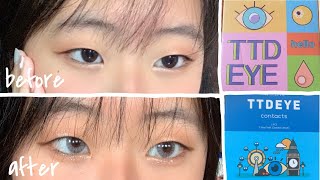 testing ttdeye color contacts!! | testing color contacts on dark eyes