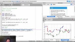 Simplest 2 candlesticks demo with Python Matplotlib