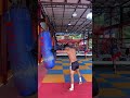 Muay Thai training with sandbags