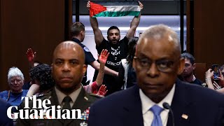 US defence secretary says 'no evidence' of Gaza genocide following protests inside Senate