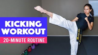 20-min Kicking Combination At-Home Workout | Taekwondo Follow-Along Routine