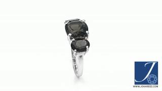 Johareez 5.80CTW Genuine Smoky Topaz .925 Sterling Silver Ring