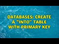 Databases: Create a 