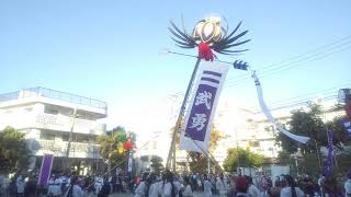 首里鳥堀町青年会 - 旗頭演舞（地域連携イベント／2021年11月03日／鳥堀町公民館）(1)