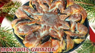 Drożdżowa GWIAZDA Z MAKIEM makowiec w ładniejszej wersji - Idealny na święta🎄😋🥰