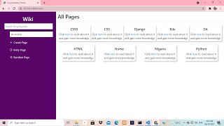 CS50 | Project 1 - Wiki | Web Programming with Python and JavaScript