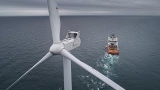 Installing North Sea’s first semi submersible floating wind turbine