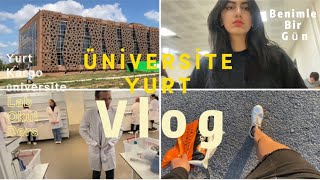 GTÜ ÜNİ VLOG/ yurtta ve okulda bi günüm- laboratuvar dersleri, ödevler, kargolarım, yurt odam